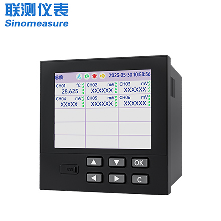 聯測_SIN-RN3000-1_18 路萬能模擬輸入 3.5 英寸彩色液晶屏無紙記錄儀_溫度_壓力_多種參數